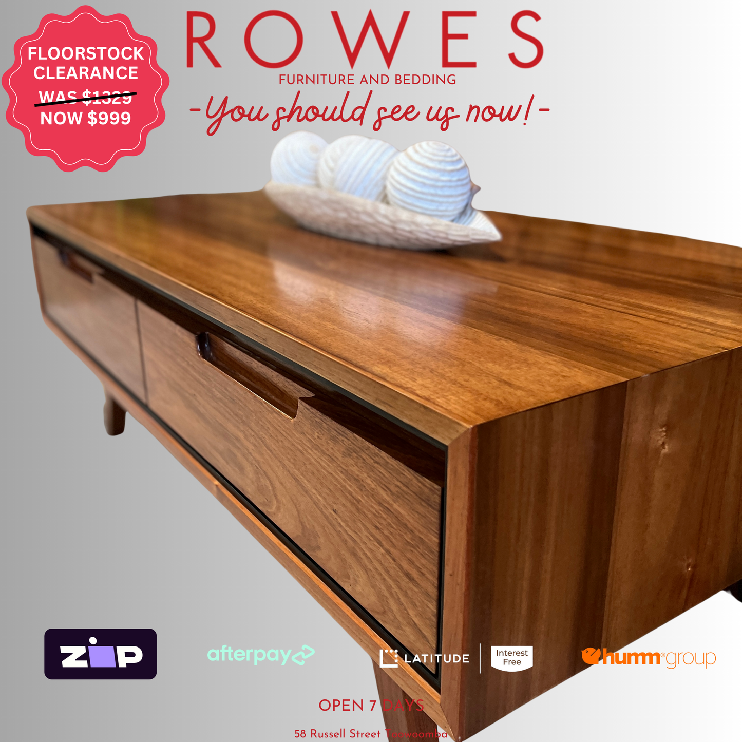 Echuca Coffee Table - FLOORSTOCK CLEARANCE