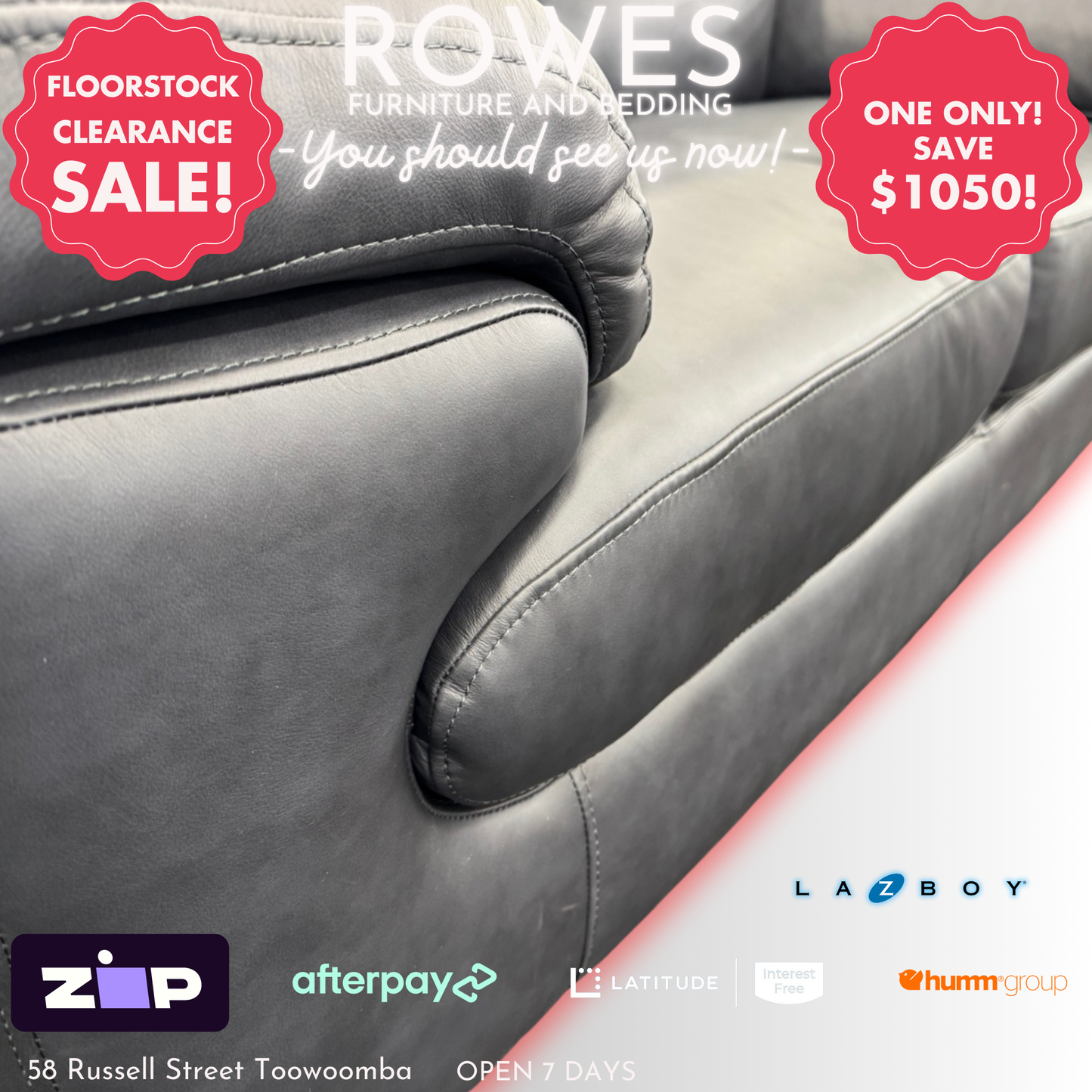 LaZboy Florence 2.5 Sofa - Floorstock Clearance