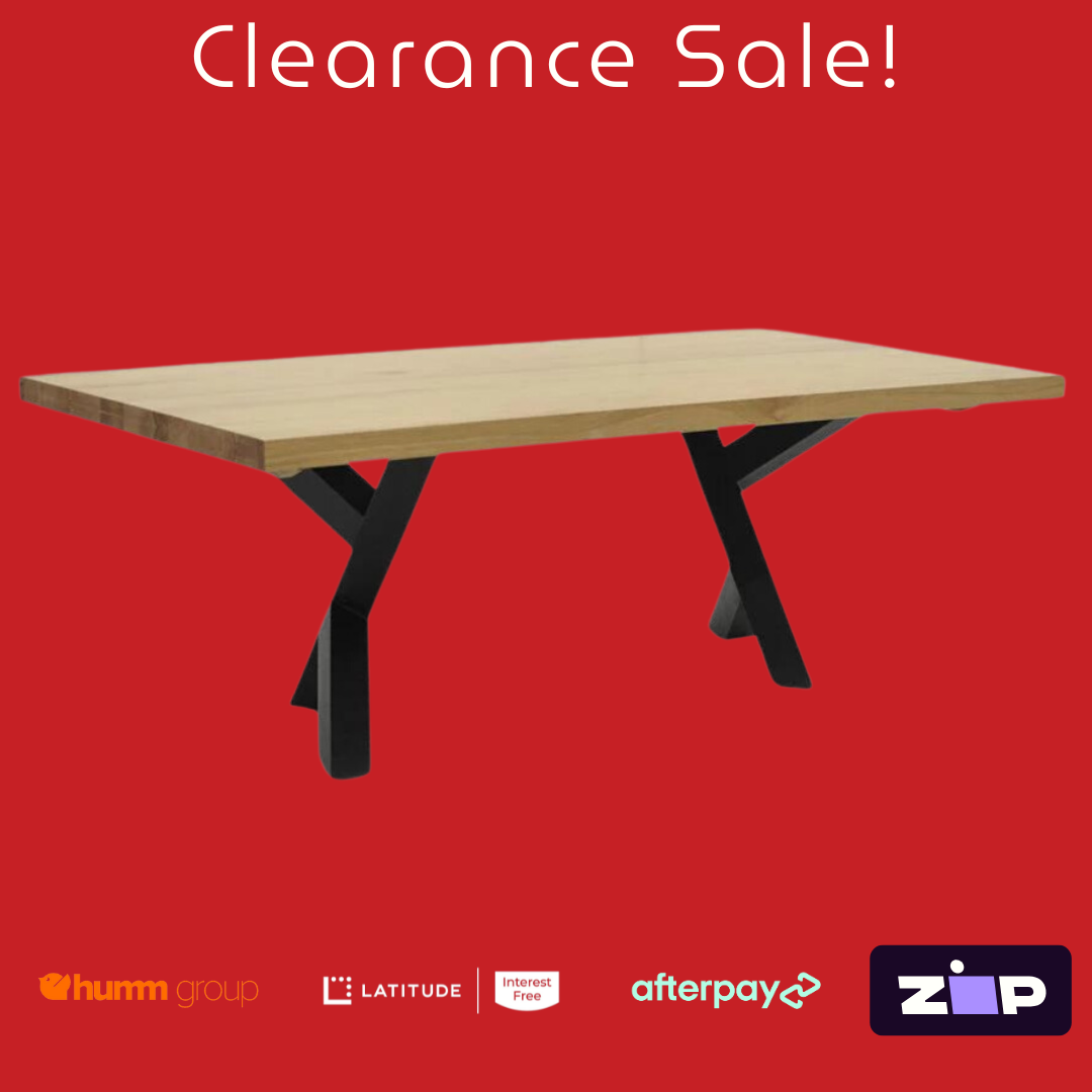 Metallico 1800mm Dining Table - Clearance Sale!