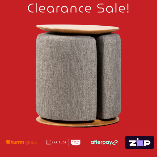 Zani Ottoman & Side Table - Clearance Sale